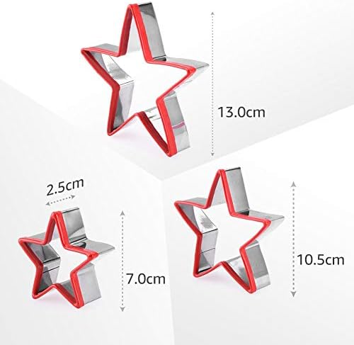 FASAKA Star Cookie Cutters 3-Piece Set