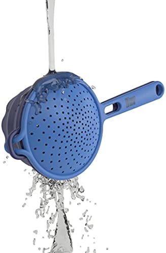 Cambridge Silversmiths Robert Irvine 2-in-1 Collapsible Colander Blue