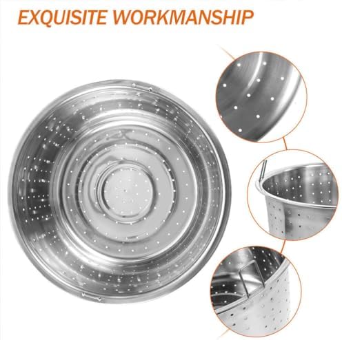 HemotonStainless Steel Mesh Rice Steamer Basket with Handle