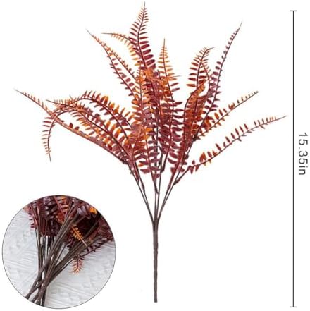 Artificial Fall Plants 8-Piece Fake Boston Fern Plant Set UV-Resistant