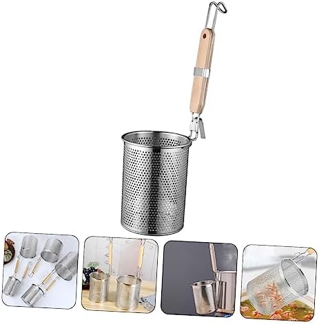 Cabilock Stainless Steel Noodle Strainer with Handle