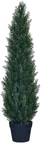 HAIHONG 3Ft Artificial Cedar Faux Cypress Topiary Potted Plant