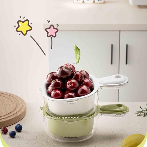 Dual-Layer Draining Basket with Handle by Goffreo