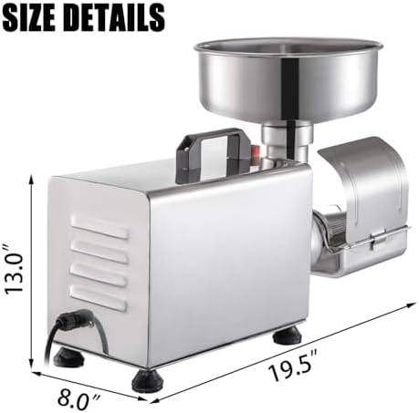 URJWAN Electric Tomato Strainer with Stainless Steel Frame and Pure Copper Motor