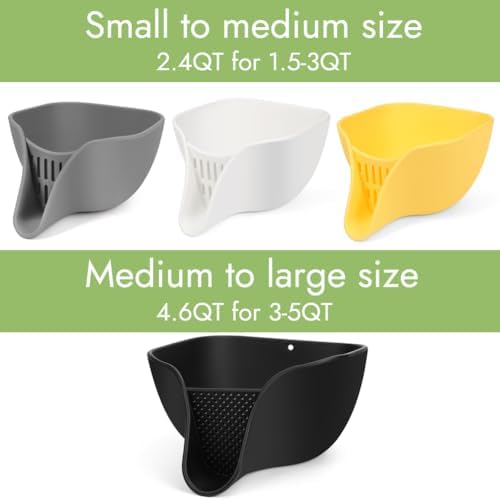 Advantez Multifunctional Drain Basket with Spout - 24QT White