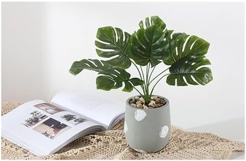 Eco-Friendly Artificial Tree - Fake Plastic Leaves for Home Office More