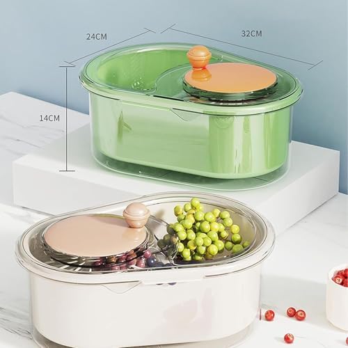 Efficient Rotary Fruit Cleaner with Brush and Colander