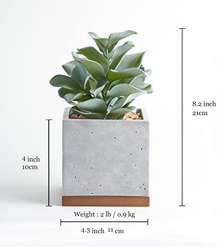 8-Inch Artificial Succulents in Pots Fake Office Desk Plant Sage Green