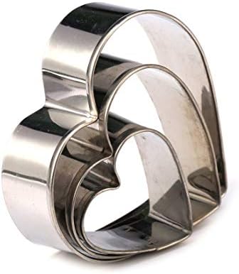 Stainless Steel Baking Tools - Heart Shaped Cookie Cutters for Adults Kids