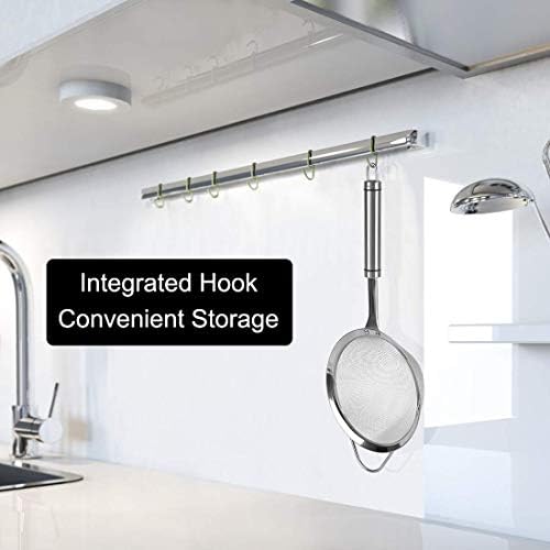 Sturdy 4-Inch 188 SS Fine Mesh Food Strainer with Silver Handle