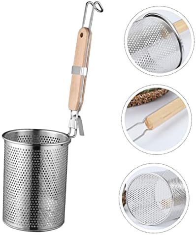 Stainless Steel Noodle Strainer Basket with Handle 12CM Mesh
