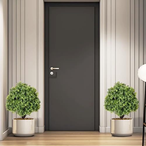 THE BLOOM TIMES 2ft Boxwood Topiary Ball Trees Set