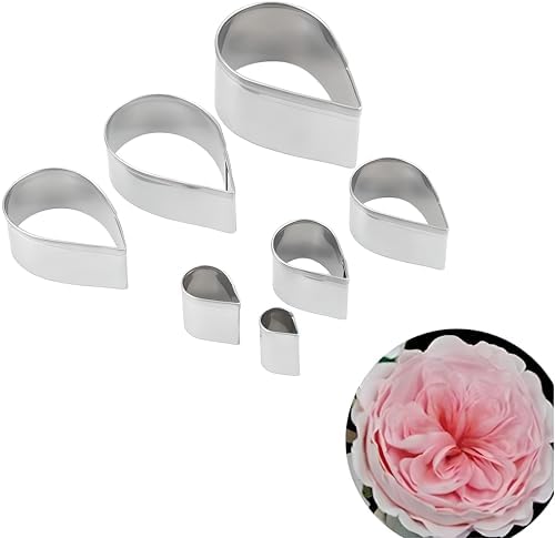 Zavaca 15 Pcs Floral Cookie Cutter Set Rose Peony Ball Shapes