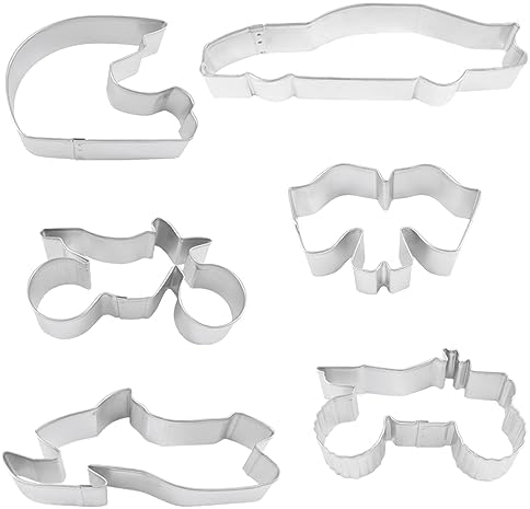 R M International 2021 Racing Cookie Cutters 6-Piece Set