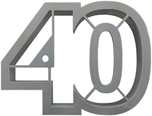 Number 40 USA-Made Hand-Led Cookie Cutter Set