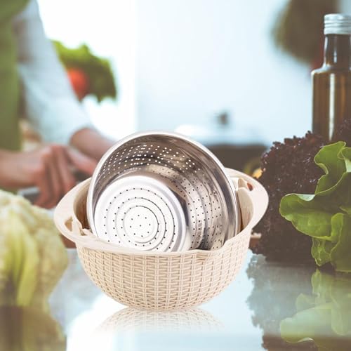 Colander with Mixing Bowl Set for Kitchen Use