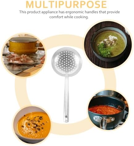 PRETYZOOM Aluminum Food Strainer Spoon for Dumplings and Pasta