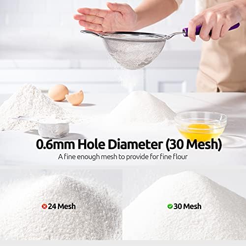 U-Taste 55 Inch Food Grade Stainless Steel Mesh Strainer with Silicone Handle