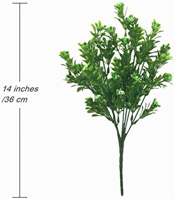 LIVE WORLDWIDE Faux Leaves Outdoor Artificial Plants 8-Piece Set