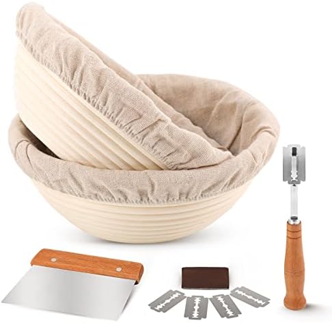 Perfect for Sourdough Bread Lovers Handmade Rattan Proofing Basket Set 85inch
