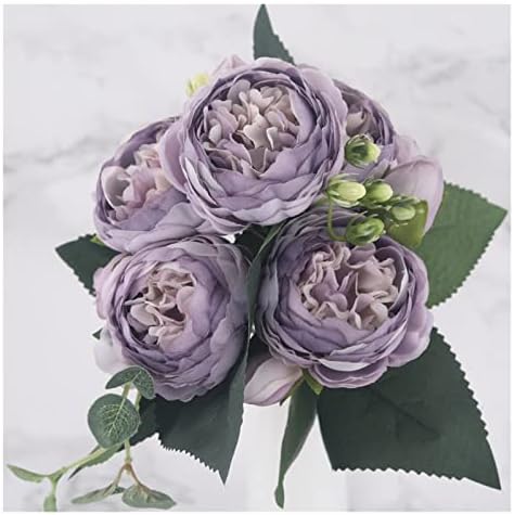 GaRcan Silk Peony Bouquet 5 Big Heads
