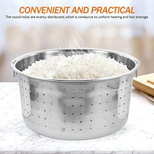 HemotonStainless Steel Mesh Rice Steamer Basket with Handle