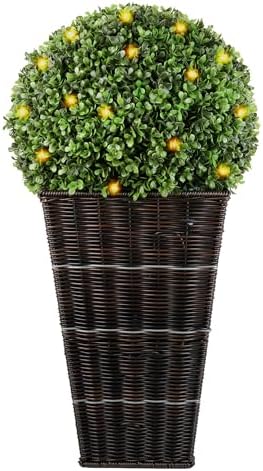 Sparkling Boxwood Topiary with LED Lights