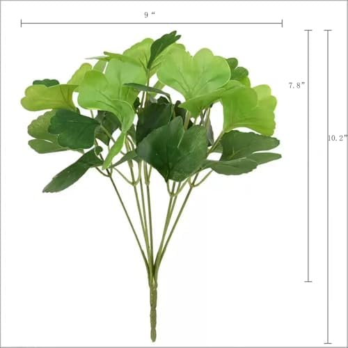 3 Pcs Fake Silk Ginkgo Shrub Plant Set