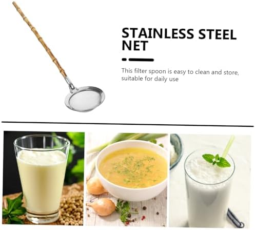 SHOWERORO Japanese-Style Stainless Steel Handle Strainer
