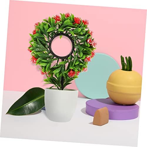 GRCQLWT Artificial Plant Bonsai Decor Red