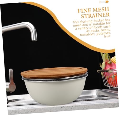 HOLIDYOYO 1 Set Stainless Steel Food Strainer with Bowl