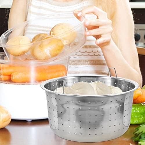 HemotonStainless Steel Mesh Rice Steamer Basket with Handle