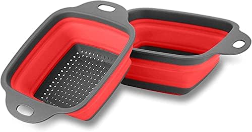 Premium Collapsible silicone colander set Durable dishwasher-safe for Kitchen Travel