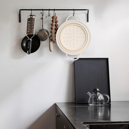 2 Collapsible Silicone Colanders with Durable Trivet Mat for Efficient Kitchen Use