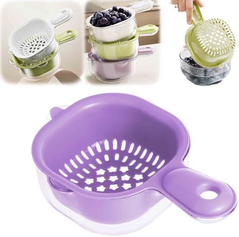 Goffreo Dual-Layer Draining Basket with Handle