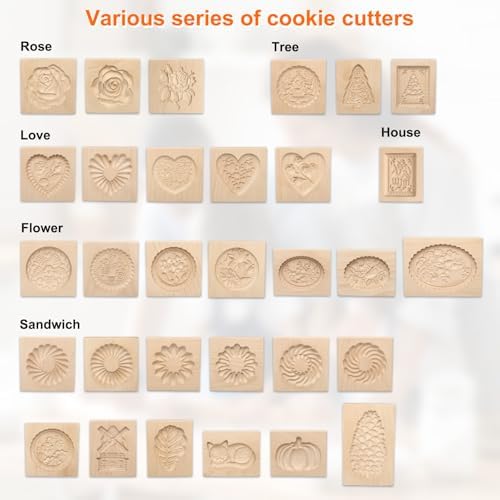 ORDERcod - Quality Wooden Cookie Mold for Home Use