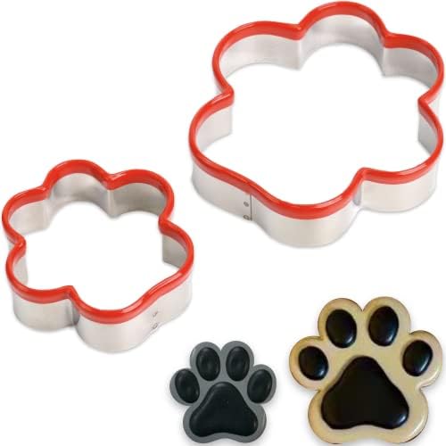 2-Piece Dog Paw Cookie Cutters Set for Dog TREATS