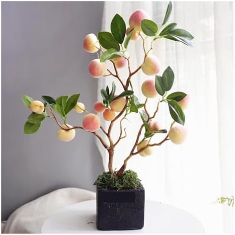 Artificial Peach Tree for Home or Desk Decoration