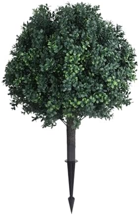 2Pcs loyliawa Boxwood Ball Bushes - Fake Shrubs Outdoor