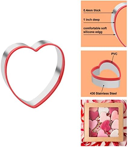 3-Piece Heart Cookie Cutter Set for Baking Parties