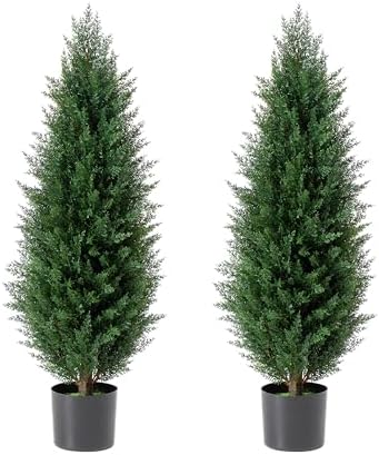 FUBODUN 32ft Realistic Cedar Tree Outdoor Planters