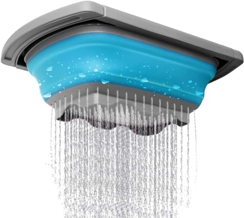 Hanoxe Collapsible Kitchen Colander with Extendable Handles Heat-Resistant Space-Saving Large Capacity