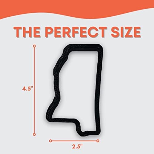 Perfectly Mississippi State Cookie Cutter with Easy Push Design