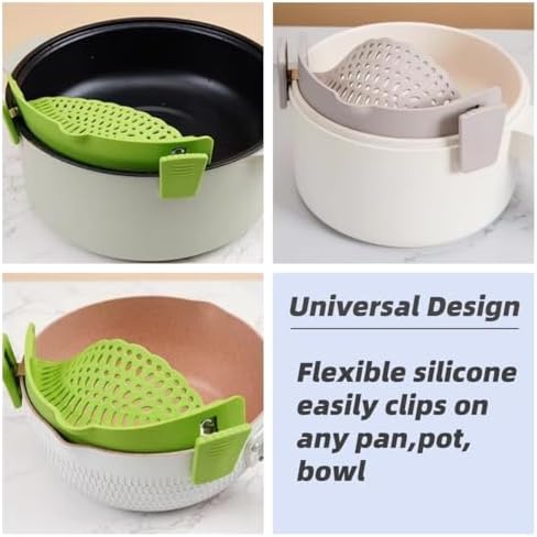 Clip-on Heat-Resistant Silicone Strainer