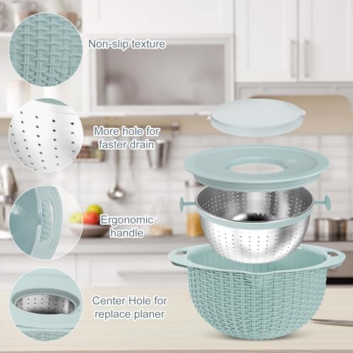 4-in-1 Multi-Functional Kitchen Colander with Mixing Bowl Set