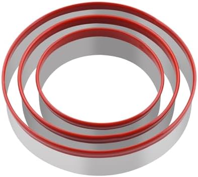 3-Piece Round Cookie Cutters Durable Safe Includes Protective Top Pieces