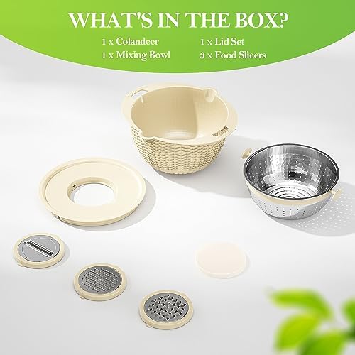 4-1 Colander Set with Mixing Bowl Kitchen Essentials