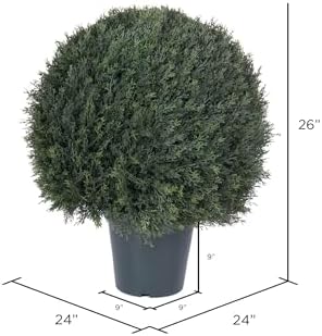 Vickerman 24 Maintenance-Free Two-Tone Green UV Resistant Pond Cypress Ball