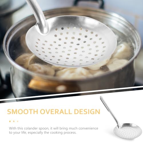 PRETYZOOM Aluminum Food Strainer Spoon for Dumplings and Pasta