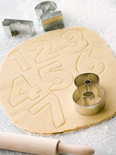 Stainless Steel Number Cookie Cutters Set 9pcs for DIY Crafts Baking